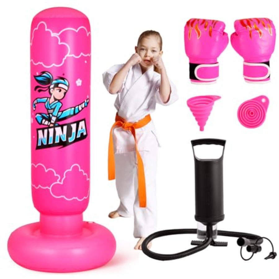 Boxing Glove Set - Punching Bag Toy with Boxing Gloves,