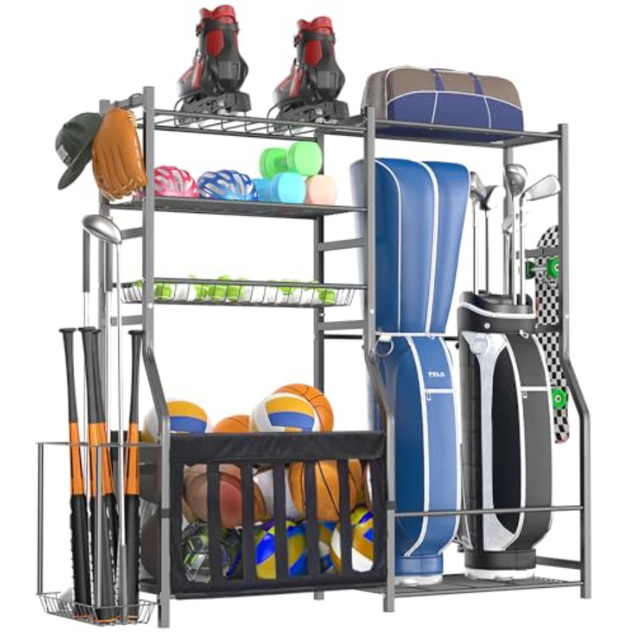 Sports Equipment Organizer Garage - Heavy Duty Garage Sports Equipment Organizer,