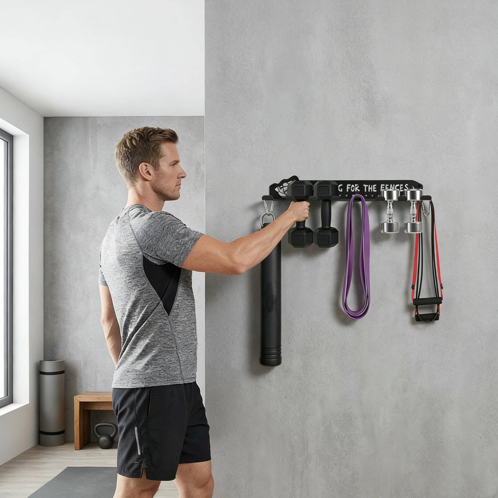8 Hook Sports Equipment Rack H - Sports Equipment Organizer Garage avis et prix