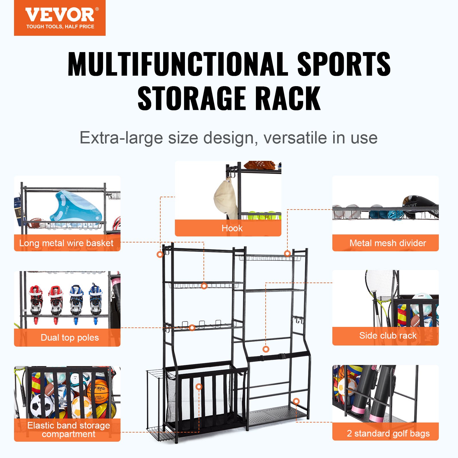 Golf Storage Garage Organizer, - Sports Equipment Organizer Garage avis et prix