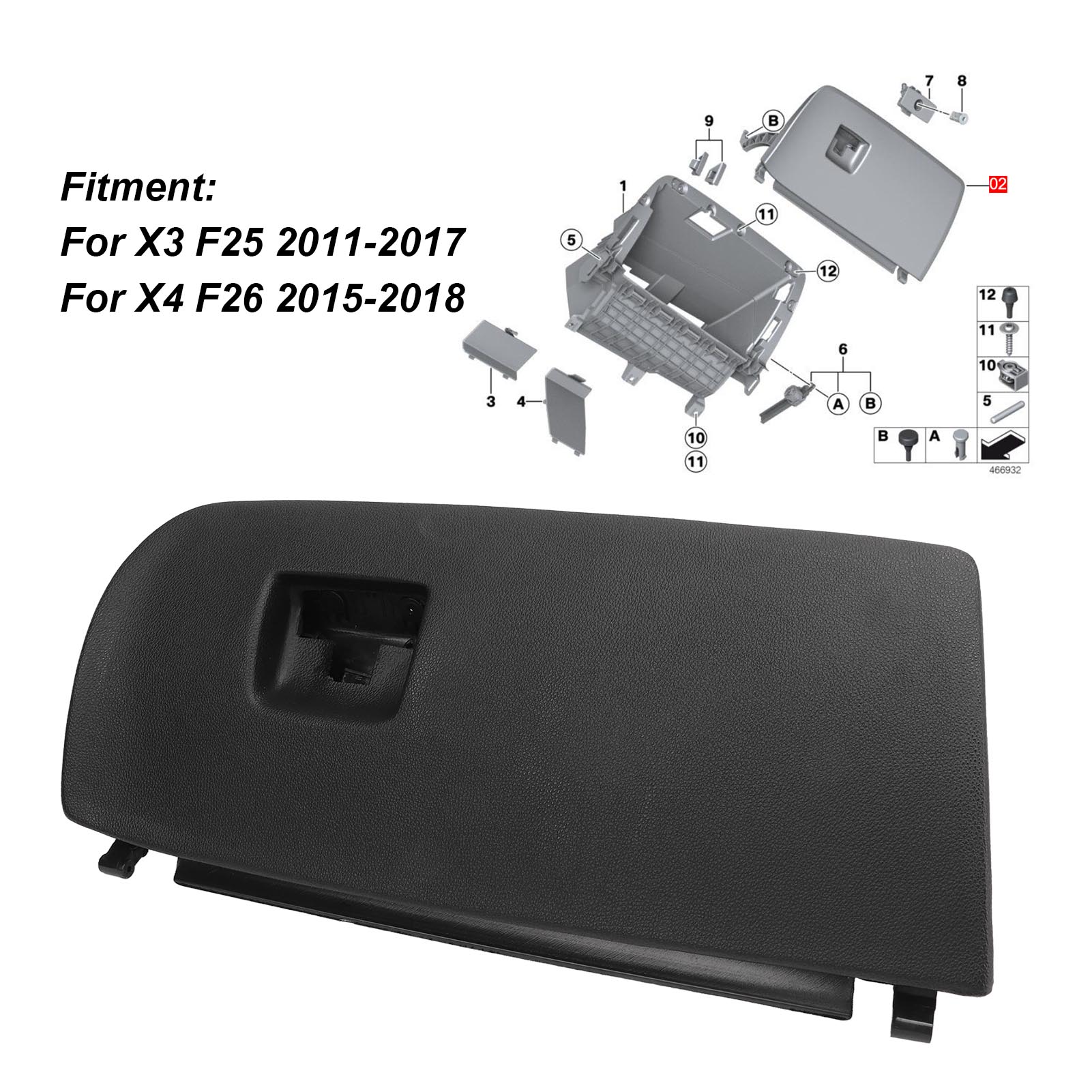 Car Glove Box Lid 51166839000  - Sports Equipment Organizer Garage avis et prix