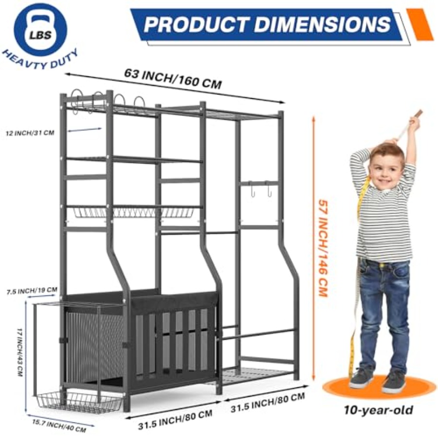 Heavy Duty Garage Sports Equip - Sports Equipment Organizer Garage avis et prix